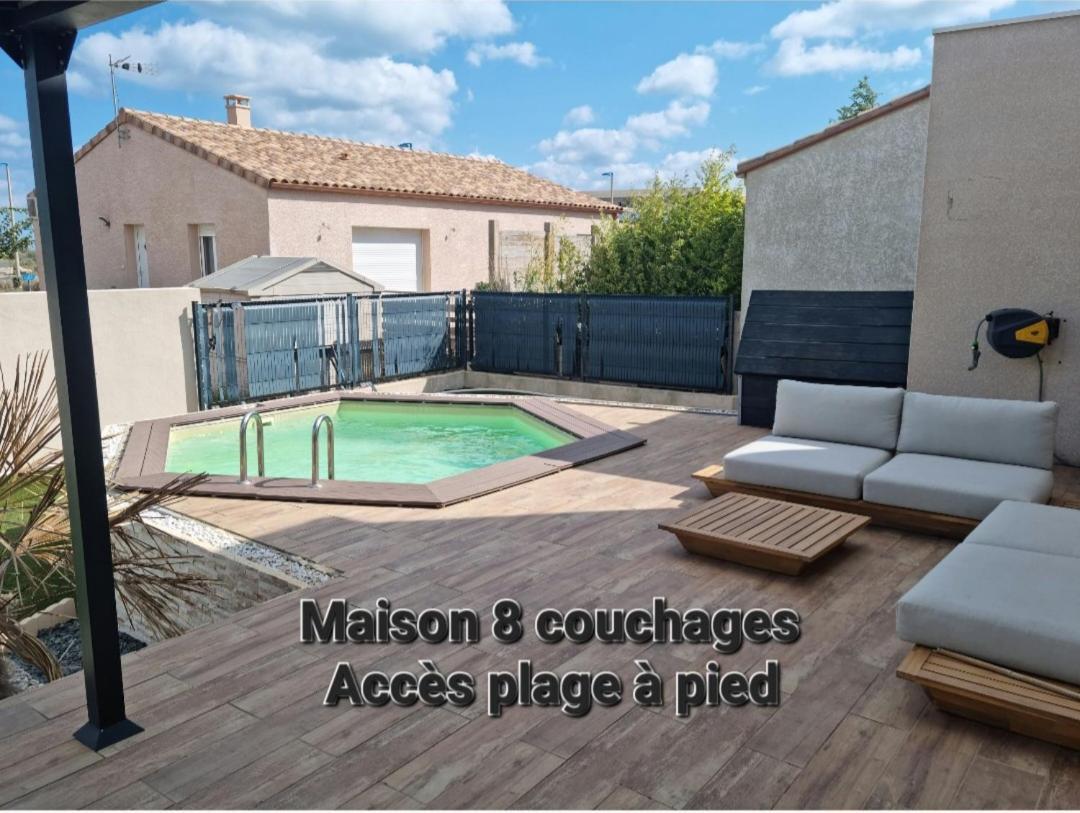 Maison 8 Couchages Clim, Plage A Pied, Petite Piscine Пор-ла-Нувел Екстериор снимка